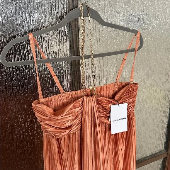 Sabina Musayev Nicola Strapless Dress in Copper as size Medium. Sold out! NWT - Picture 7 of 11